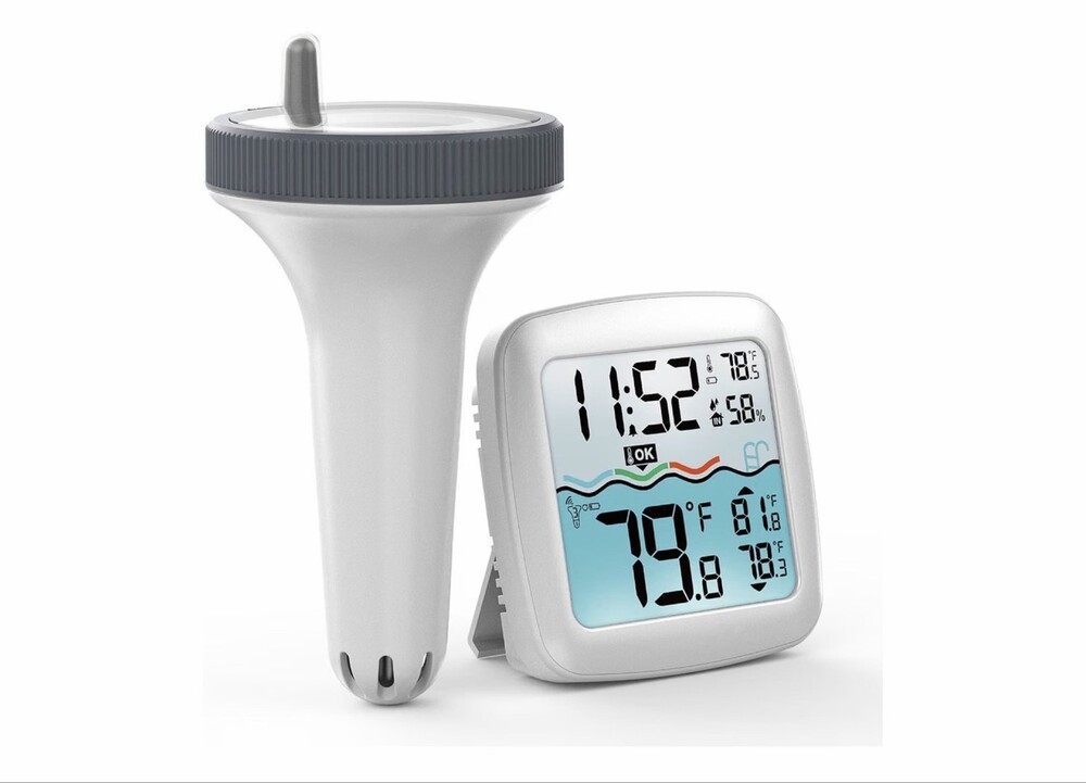 Wireless Floating Pool Thermometer IPX8 Waterproof Digital Temp Monitor Sealed